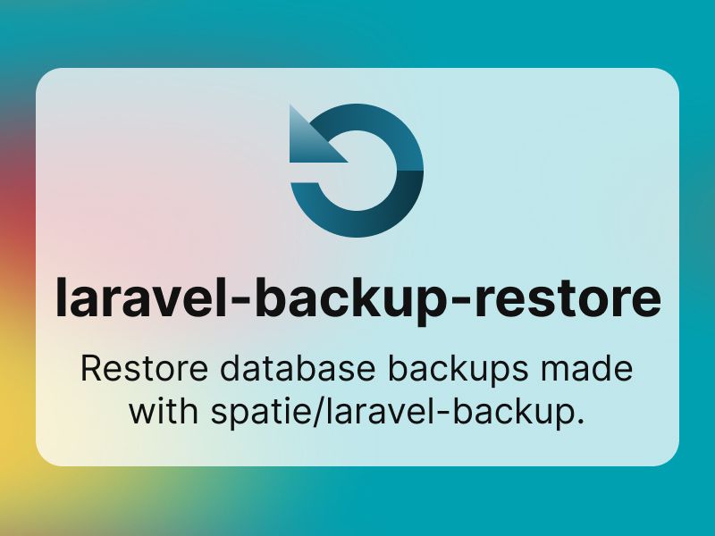 Image representing the laravel-backup-restore project