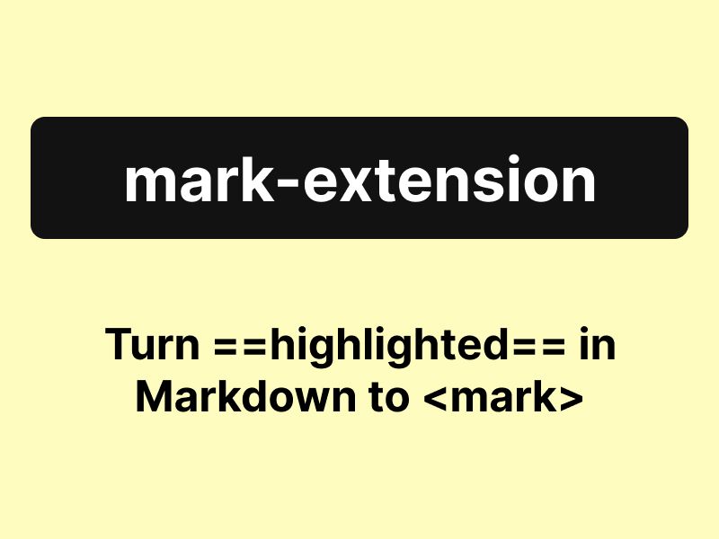Image representing the commonmark-mark-extension project