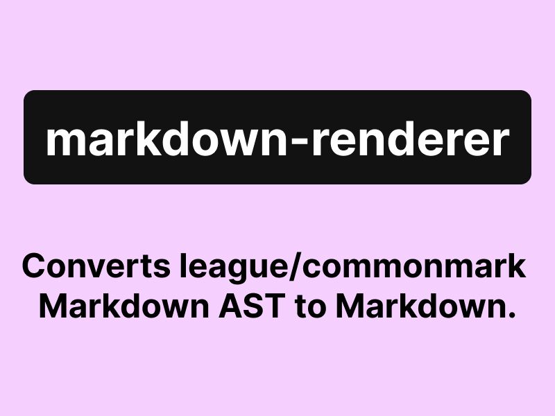 Image representing the commonmark-markdown-renderer project