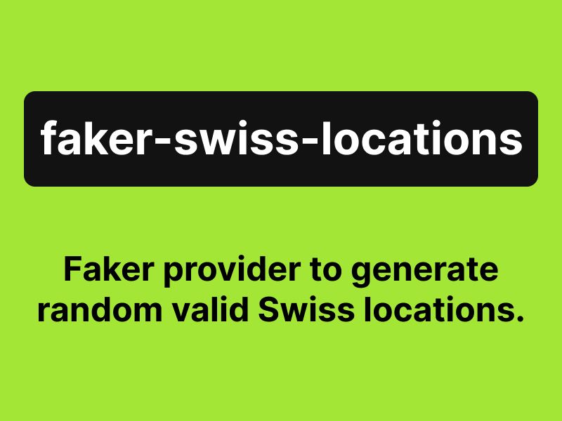 Image representing the faker-swiss-locations project