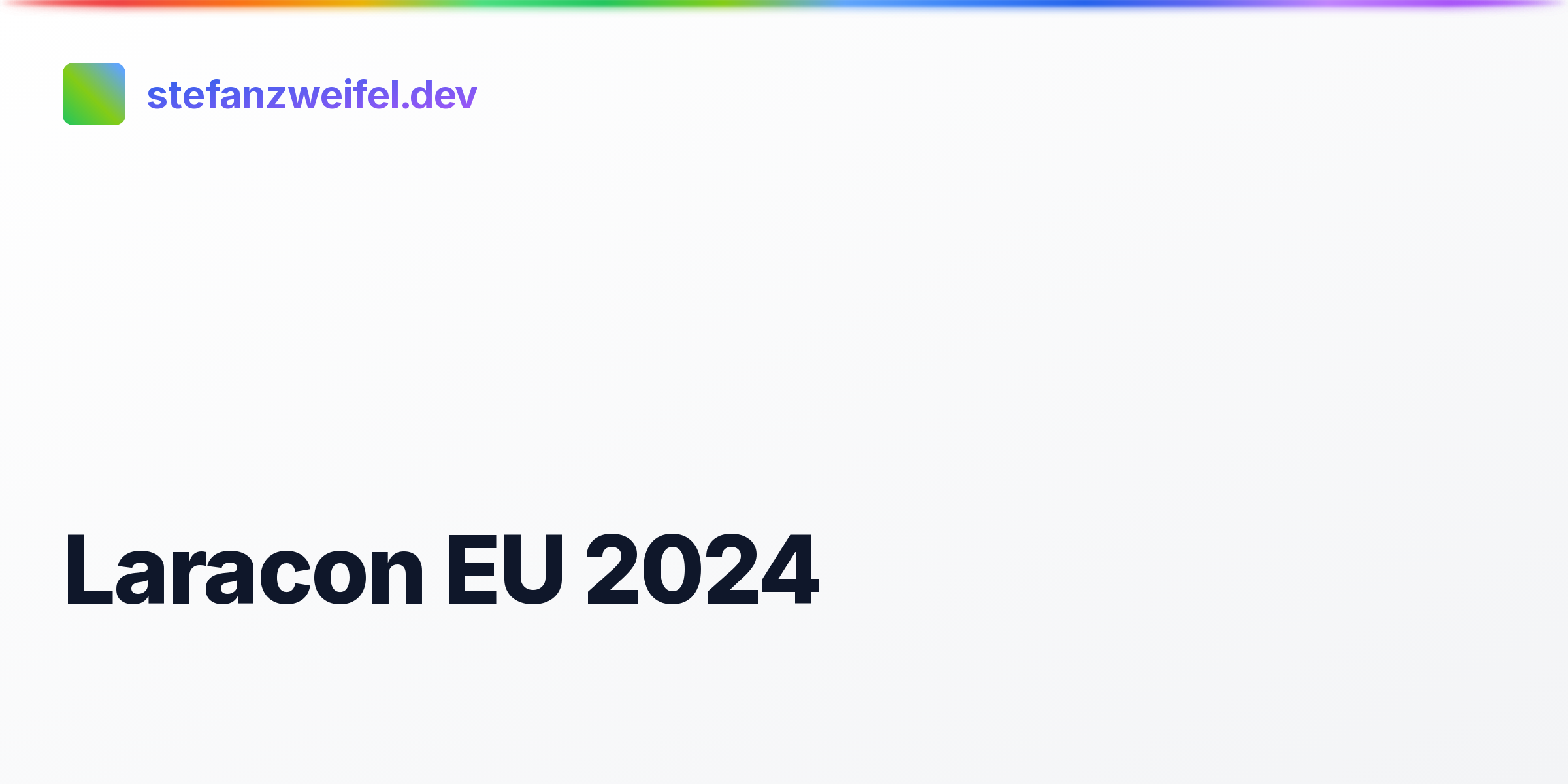 Laracon EU 2024 Stefanzweifel dev